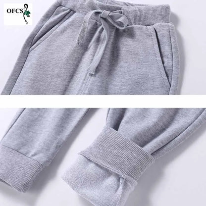 Spring Best Selling Boy's Pants Candy Color Girl's Sports Trousers Fall Sweatpants Autumn Teenage Children Active Clothing 2-12Y