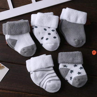 Kiddiezoom 5Pairs/lot unisex Non-Skid Baby Shoe Socks 0-12months Cotton baby boy girls meia infantil cheap stuff