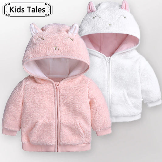 Baby Girl Jackets Autumn Winter Outerwear Cotton Garment Cartoon Hooded Coat for Baby Boy Clothing Kids Clothes 4 Colors Warm