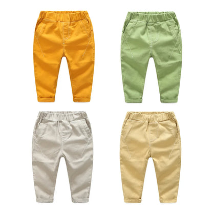 2022 new spring autumn Linen Korean version boys pants girls harem pants Kids clothes baby toddler joggers children's clothing