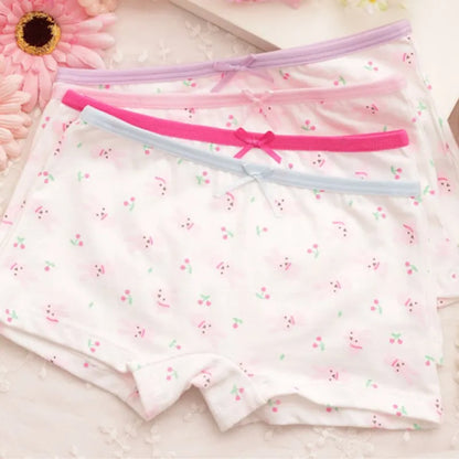 4pcs/lot Cartoon girls briefs Panties 100% Cotton Short Pants Cartoon Panties Girls' Underwear