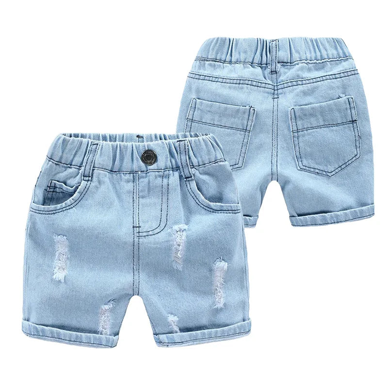 Summer baby Boys denim shorts Fashion hole children jeans South Korea style boy casual cowboy shorts child 2 3 4 5 6 7 8 years