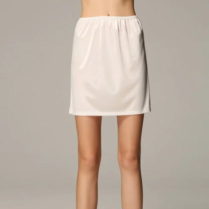 Summer Satin Half Slip Women Underskirt Anti-moving Modal Inner Lining Skirt Slim Anti-Static Anti-emptied Safety Skirt