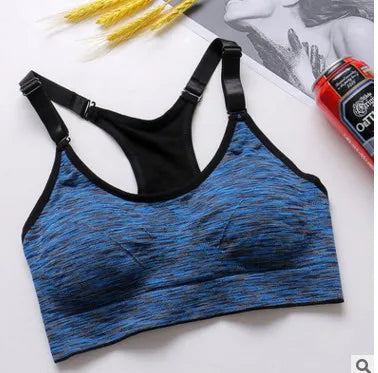 Women Sports Yoga Bra breathable quick dry Top Shockproof Cross Back Push Up fitness active Bra Gym Running Bra