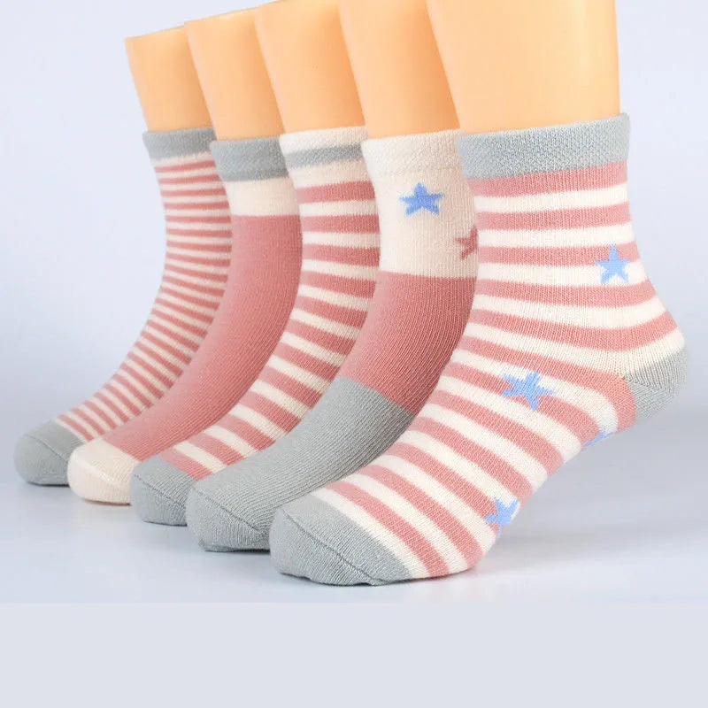 5 Pairs Baby Girls Socks Spring Summer Cotton Newborn Baby Socks Baby Meias Para Bebe Kids Socks for Children Boys Socks 1-12Y