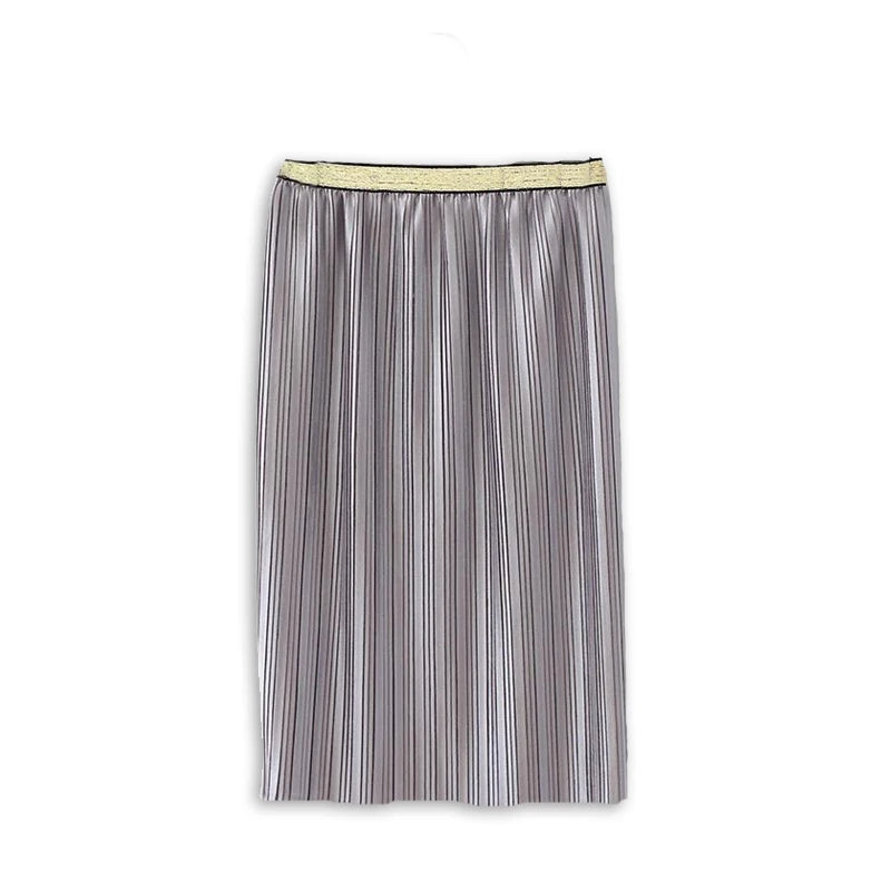 Children's Velvet Pleated Skirt 2023 Winter New Girls Solid Color Stretch Smooth Casual Loose Kids High Waist Half-Length