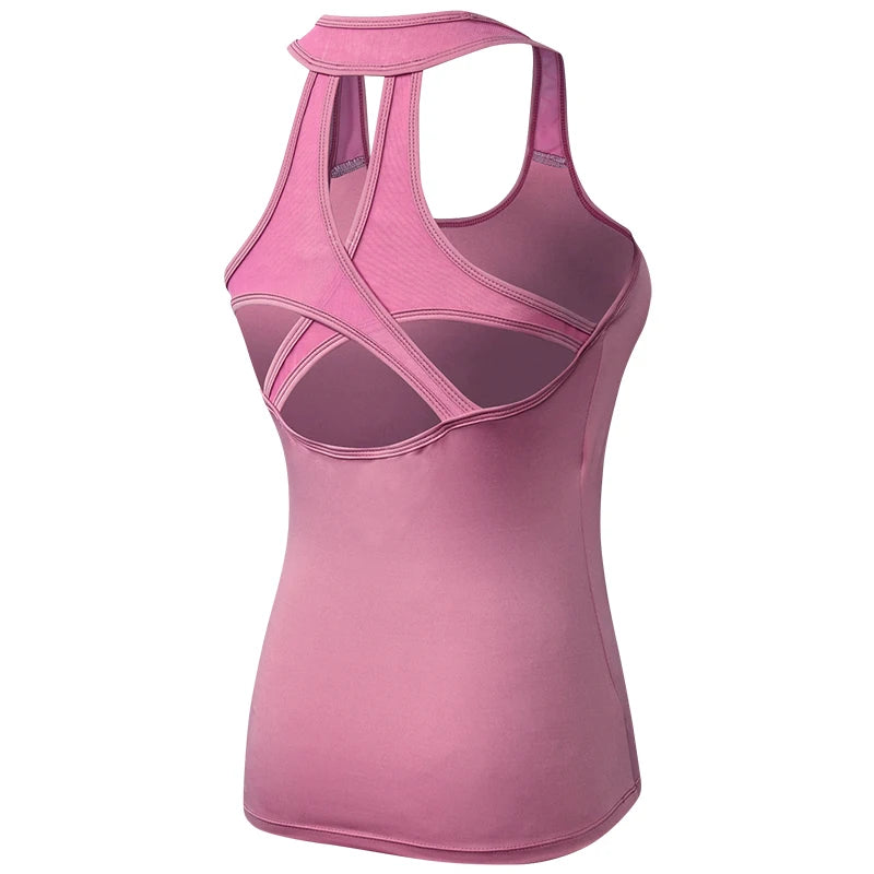 2023 Yoga Tops Vest for Women Sports Top Fitness Sport Shirt Gym Yoga Tops Female t Shirt Sleeveless Yoga Shirt Sportwear