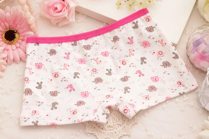 4pcs/lot Cartoon girls briefs Panties 100% Cotton Short Pants Cartoon Panties Girls' Underwear