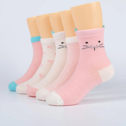 5 Pairs Baby Girls Socks Spring Summer Cotton Newborn Baby Socks Baby Meias Para Bebe Kids Socks for Children Boys Socks 1-12Y