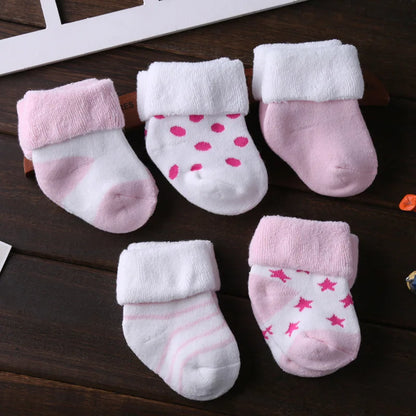 Kiddiezoom 5Pairs/lot unisex Non-Skid Baby Shoe Socks 0-12months Cotton baby boy girls meia infantil cheap stuff