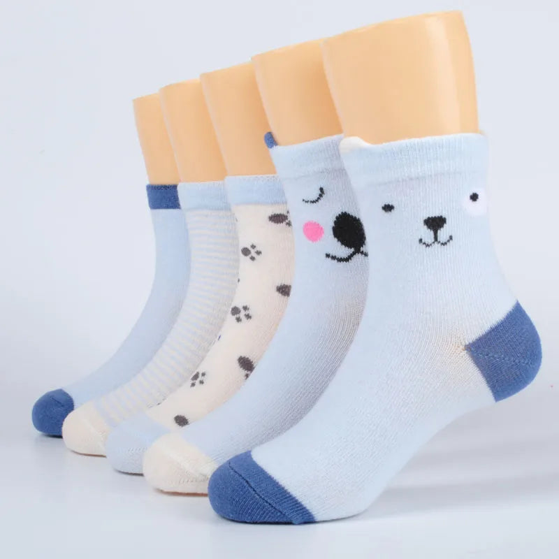 5 Pairs Baby Girls Socks Spring Summer Cotton Newborn Baby Socks Baby Meias Para Bebe Kids Socks for Children Boys Socks 1-12Y