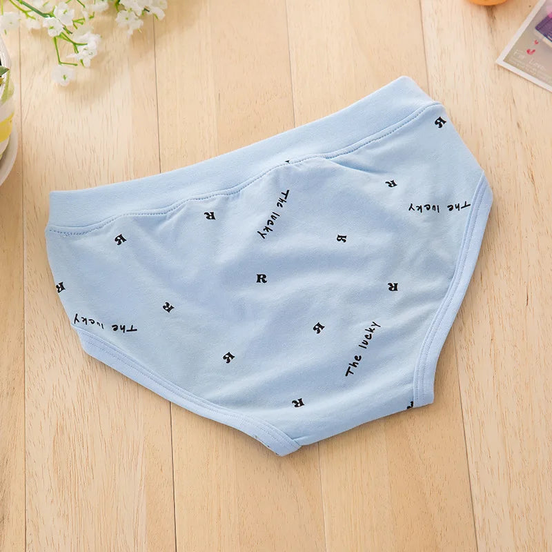 new arrived high quality boys teenagers briefs panties kids children underwear 2-16years 5pcs/lot letter car students