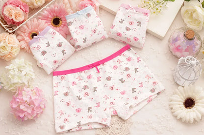 4pcs/lot Cartoon girls briefs Panties 100% Cotton Short Pants Cartoon Panties Girls' Underwear