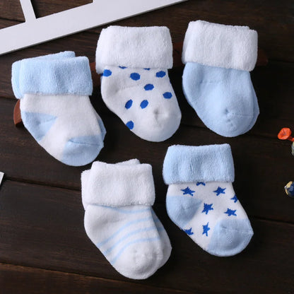 Kiddiezoom 5Pairs/lot unisex Non-Skid Baby Shoe Socks 0-12months Cotton baby boy girls meia infantil cheap stuff