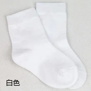 20 Pieces=10 Pairs Children Socks Spring&Autumn Cotton High Quality Candy Colors Girls Socks With Boys Socks 1-9 Year Kids Socks