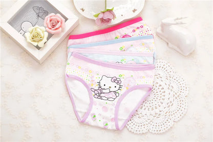 4pcs/lot Girls Underwear Briefs Shorts Briefs Print Panites Girl Kids Cotton Panties Girls Underwear