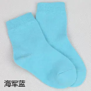 20 Pieces=10 Pairs Children Socks Spring&Autumn Cotton High Quality Candy Colors Girls Socks With Boys Socks 1-9 Year Kids Socks