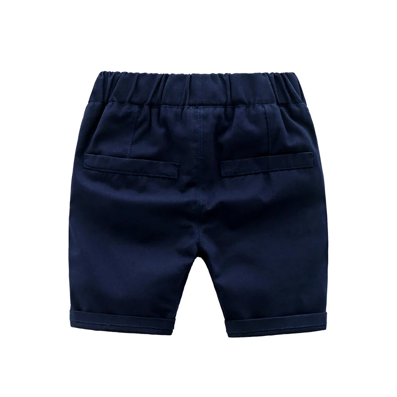 DE PEACH New Toddler Kids Casual Pants For Boys Shorts Summer Cotton Children Beach Shorts Solid Color Baby Boy Clothes 2-6Years