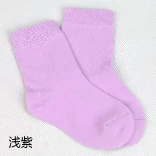 20 Pieces=10 Pairs Children Socks Spring&Autumn Cotton High Quality Candy Colors Girls Socks With Boys Socks 1-9 Year Kids Socks