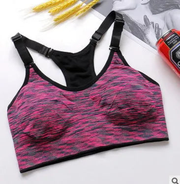 Women Sports Yoga Bra breathable quick dry Top Shockproof Cross Back Push Up fitness active Bra Gym Running Bra