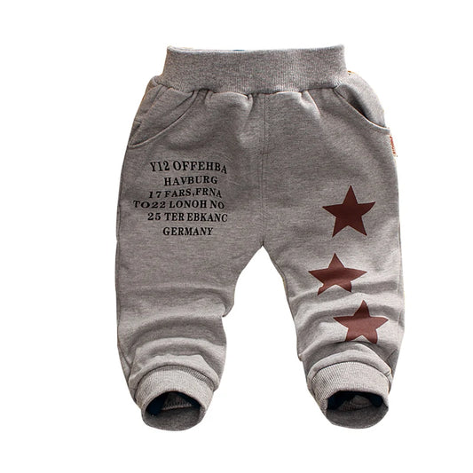 Children Pants 2023 New Spring&Autumn Baby Pants 1 Piece Cotton Five-pointed Star Pattern Kids Pants 0-3 years Baby Boys Pants