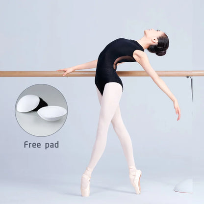 Women Ballet Leotards Cotton Mesh Gymnastics Leotard Sexy Backless Girls  Ballet Dance Clothing