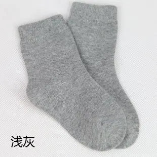 20 Pieces=10 Pairs Children Socks Spring&Autumn Cotton High Quality Candy Colors Girls Socks With Boys Socks 1-9 Year Kids Socks