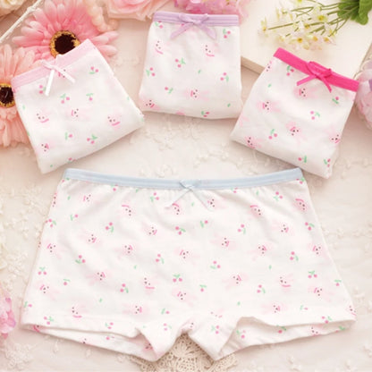 4pcs/lot Cartoon girls briefs Panties 100% Cotton Short Pants Cartoon Panties Girls' Underwear