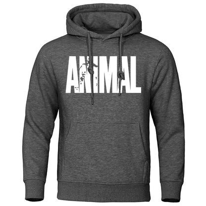 Men's Hoodies ANIMAL Print Sportswear Sweatshirts 2023 Autumn Winter Cotton Top Fashion Quality Male Clothing Casual Pullover