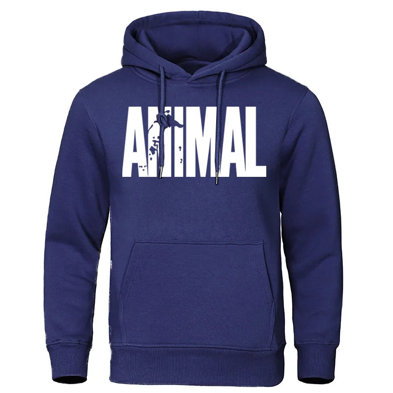 Men's Hoodies ANIMAL Print Sportswear Sweatshirts 2023 Autumn Winter Cotton Top Fashion Quality Male Clothing Casual Pullover