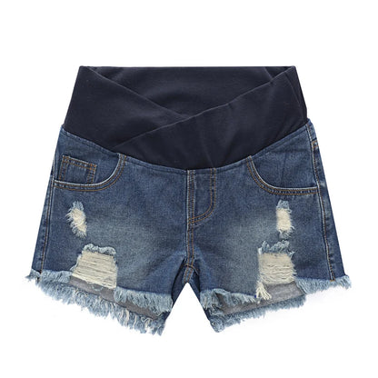 Pregnant Women's Shorts Summer Wear Low-waisted Denim Shorts Summer Wear New Spring Loose Pants for Pregnant Women Clothes