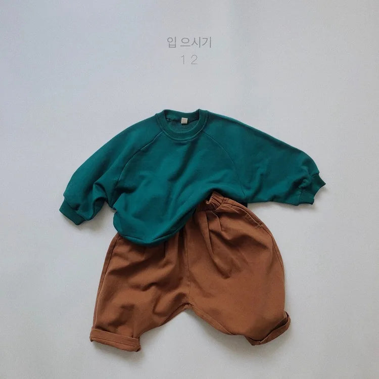 1-6Yrs Baby Boys Girls Pants Korean Style Spring Autumn Kids Radish Pants Casual Pant Cotton Elastic Waist Children's Trousers