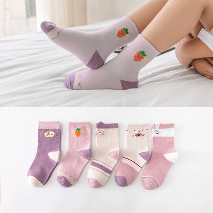 5Pairs/lot  Baby Socks Autumn Winter Warm Cotton Kids Socks Cute Girls Cartoon Animal Boys Infant Socks Baby Clothes Accessories