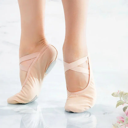 Women Ballet shoes Dance Adult Children Ballet Slippers Soft Sole Professional Canvas Dance Training Shoes for Ballet