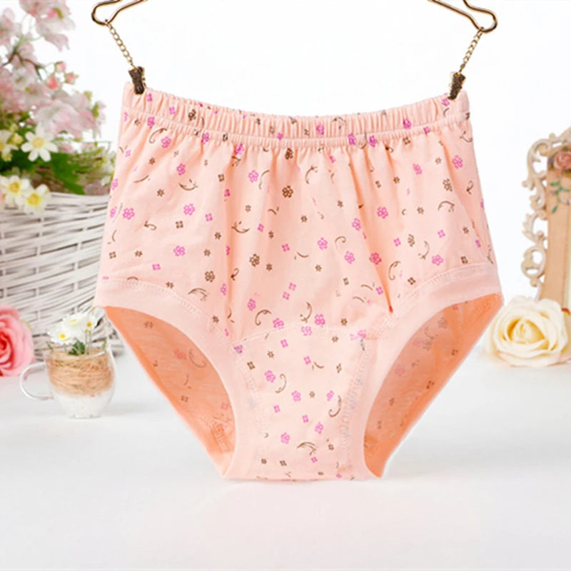 Women Cotton Panties Underwear for Middle-aged And Elderly Comfortable High Waist Mother Grandmother Brief Underpants