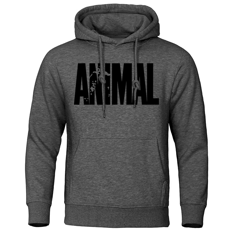 Men's Hoodies ANIMAL Print Sportswear Sweatshirts 2023 Autumn Winter Cotton Top Fashion Quality Male Clothing Casual Pullover