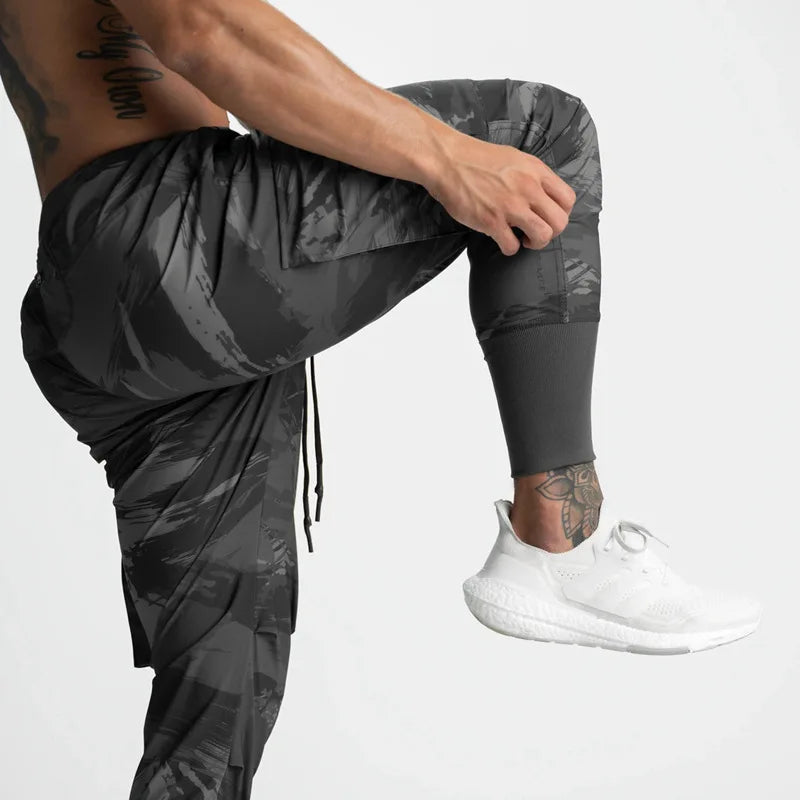 2024 New camouflage Sport Pants Men's Fitness Trousers Summer Thin Loose Quick-Drying Stretchy sweatpants Running Training Pants