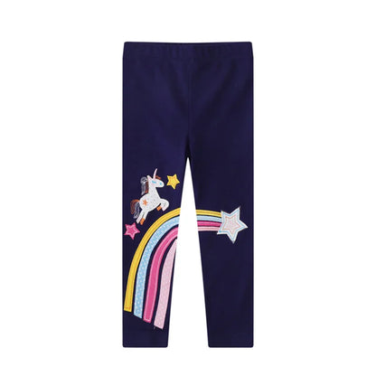 Jumping Meters Girls Pencil Pants Fashion Children's Leggings Floral Full Length Baby Trousers Skinny Pants Costume Children