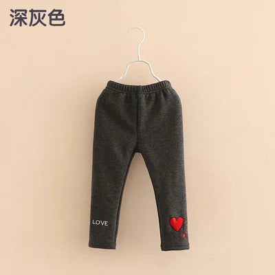 2023 Winter Warm 2 3 4 6 8 10 Years Children Cute Princess Clothing Kids Child Baby Girls Winter Plus Velvet Thickening Leggings