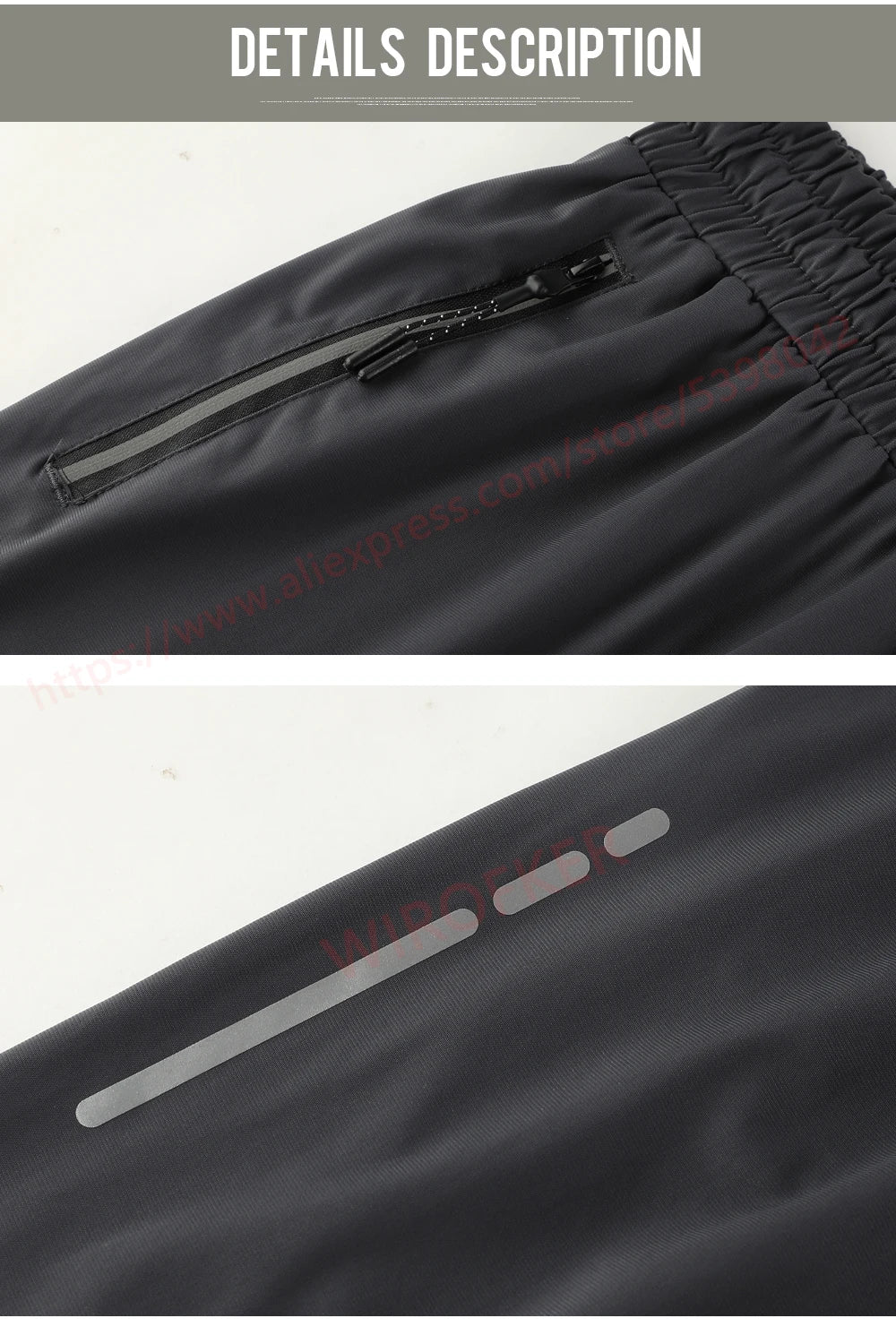 2021 Men Sport Cropped Pants Drawstring Zipper Pockets Training Running 3/4 Trousers Sweatpant Letter Printing Gym 7 Points Pant