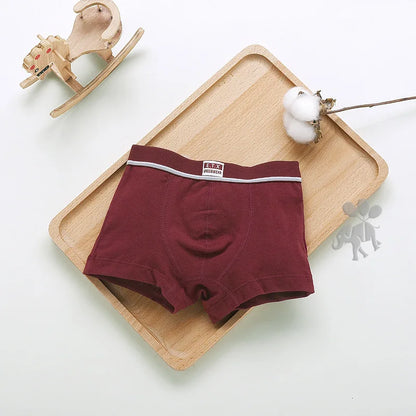 new children high quality solid boys cotton boxer shorts panties kids underwear for 2-20 years old teenager 5pcs/3pc/lot student