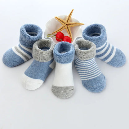 Kiddiezoom 5Pairs/lot unisex Non-Skid Baby Shoe Socks 0-12months Cotton baby boy girls meia infantil cheap stuff