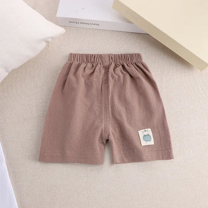 1-5 Years Old Summer Kids Wears Children's Shorts Baby Boy Cotton Linen Pants Boys Girls Pant Cartoon Children Casual Pants