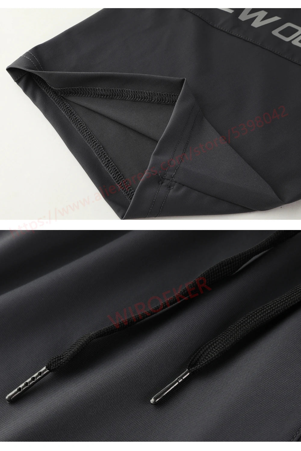 2021 Men Sport Cropped Pants Drawstring Zipper Pockets Training Running 3/4 Trousers Sweatpant Letter Printing Gym 7 Points Pant