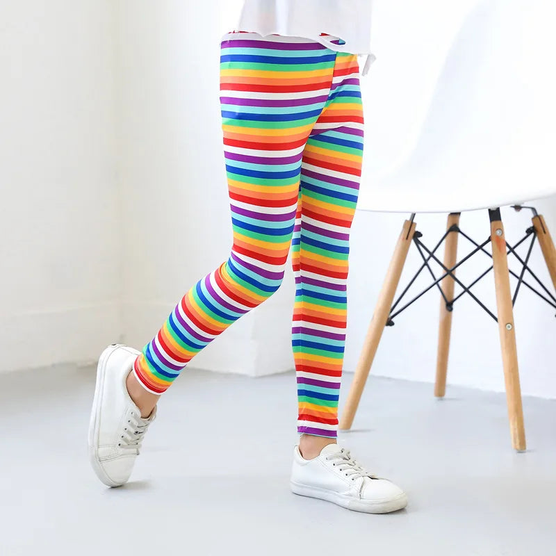 Girls' leggings Spring And Autumn Thin Children's Stretch Printed Pants Korean Children's Pants Summer Clothes