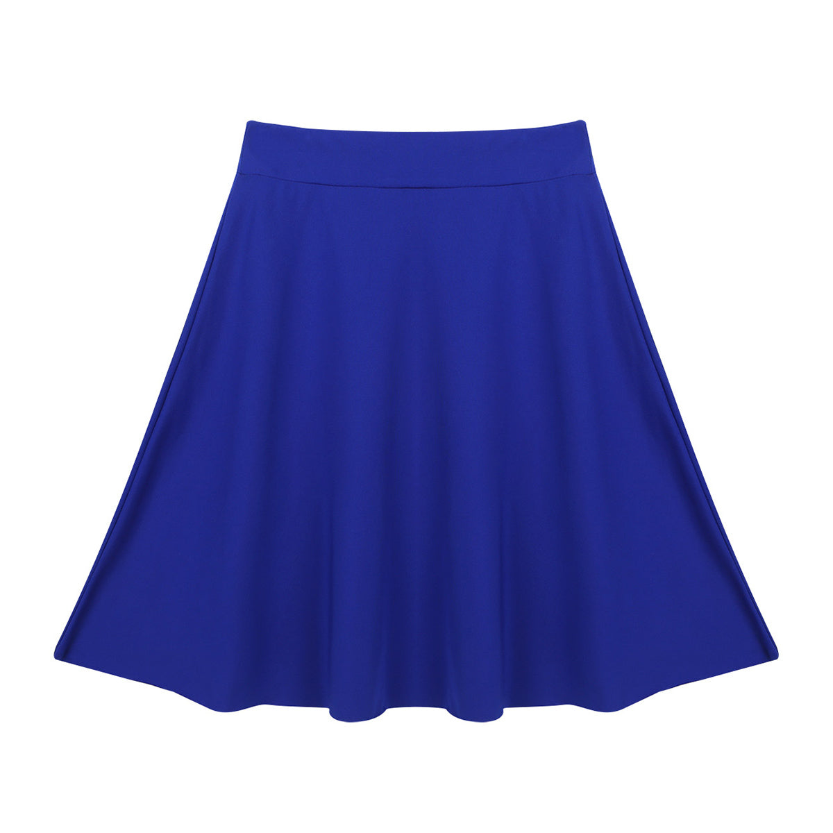 Big Girls Skater Skirt Solid Color Lightweight Stretchy Knee Length A-line Skirts Teen Kids Casual Party Costume Dance Skirt