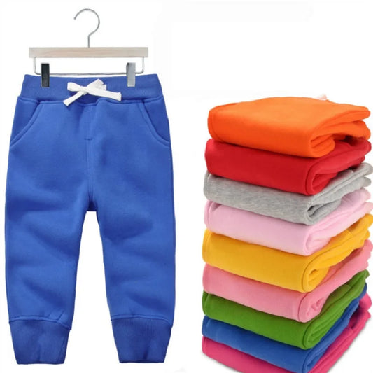 Winter Warm Velvet Sweatpants For 1-5 Yeas Babies Boys Girls Casual Sport Pants Jogging  Kids Children Trousers KF107