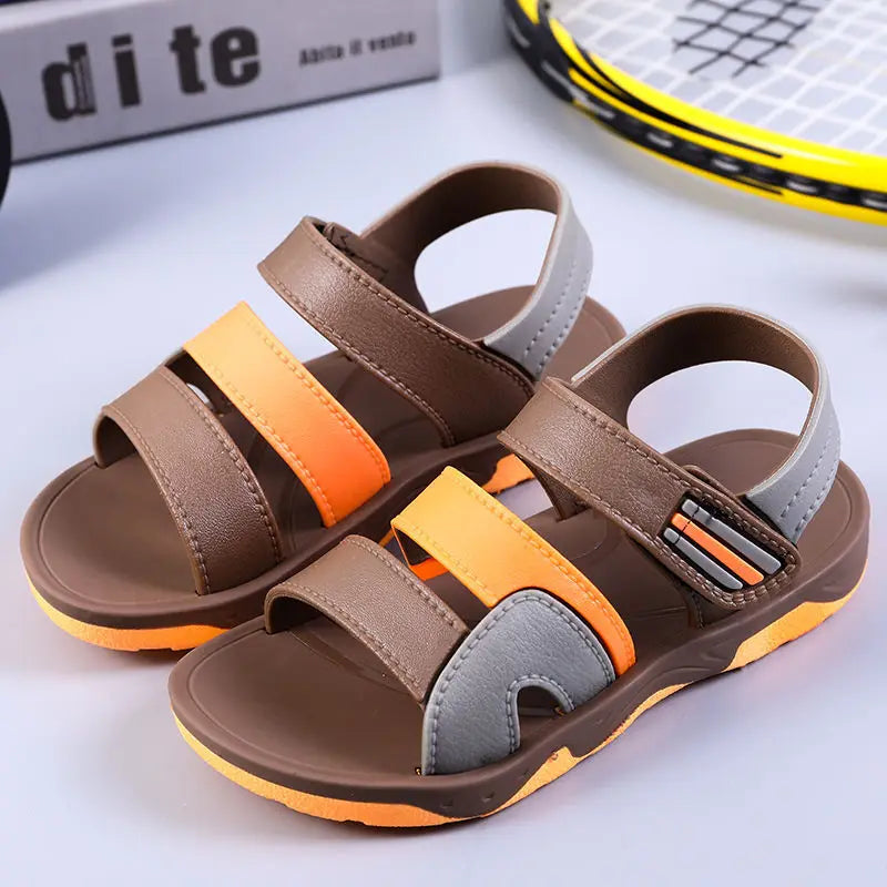 2019 New Boys Sandals for Children Beach Shoes Summer Mixed Color Non-slip Fashion Kids Sports Casual Student Leather Sandals