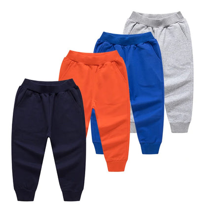 Retail Child Pants For Boys Girls Casual Trousers 2-12Y Spring Teenage Elastic Waist Soft Clothes Unisex Kids Fashion Sweatpants