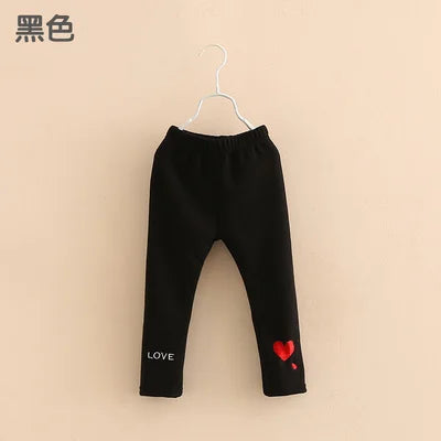 2023 Winter Warm 2 3 4 6 8 10 Years Children Cute Princess Clothing Kids Child Baby Girls Winter Plus Velvet Thickening Leggings